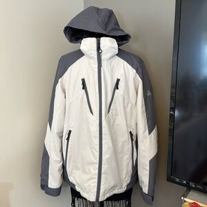 Zeroxposur Galaxy Midweight Ski Jacket Silver Ice medium like new clean